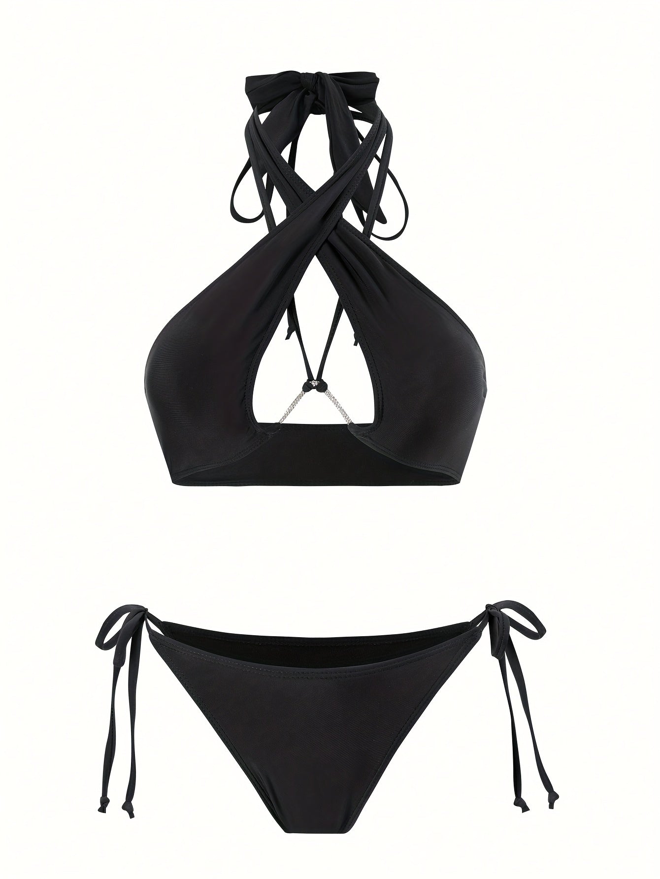 2025 Sexy Black Swimsuit — Elegance and Boldness in One!