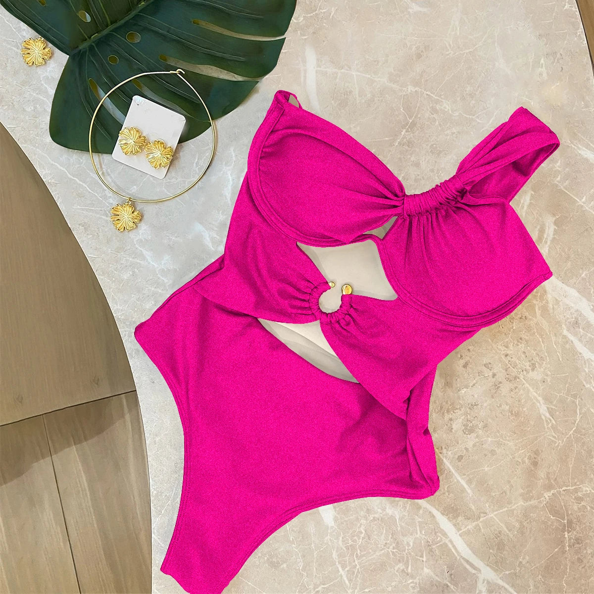 "Katalina" One-Shoulder Swimsuit