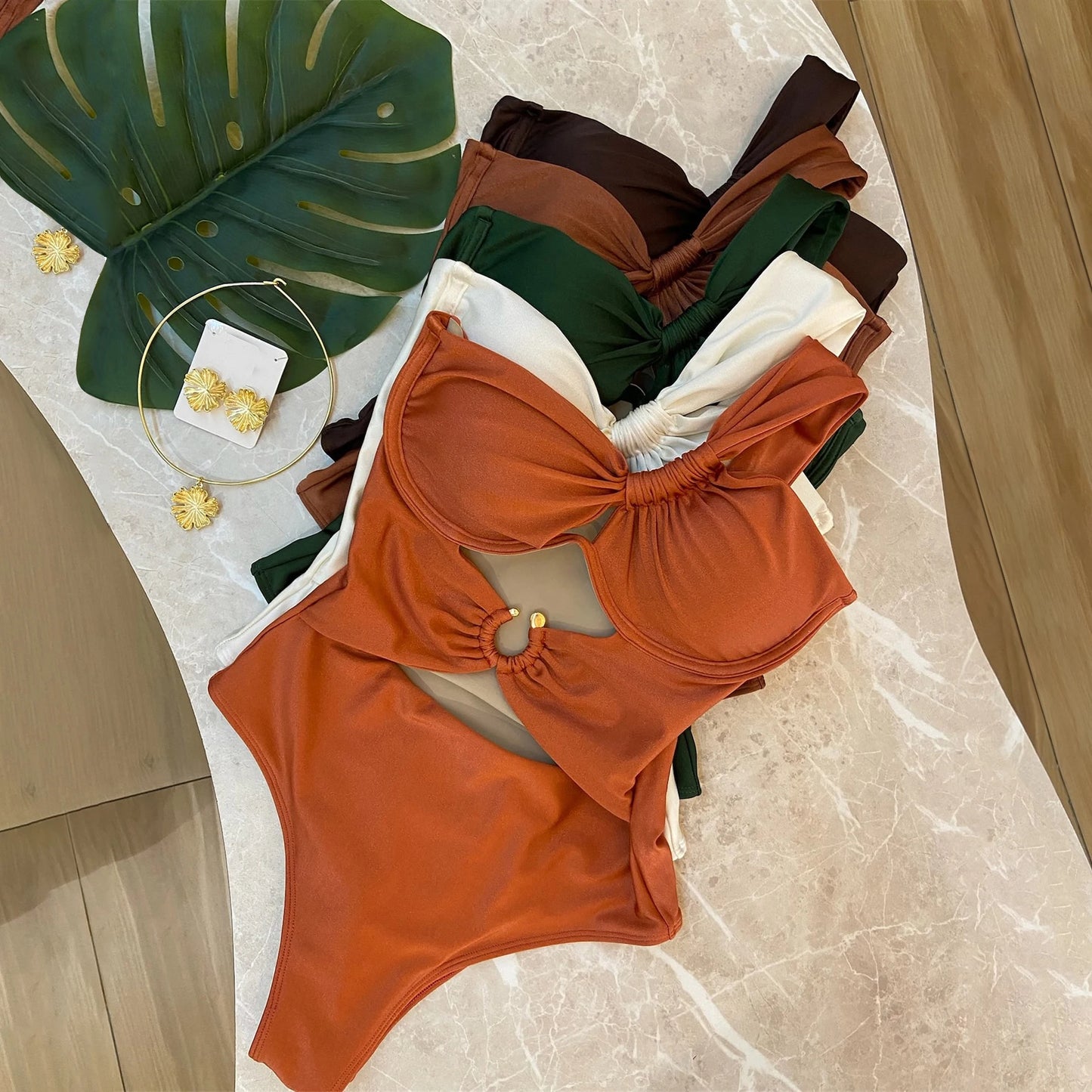 "Katalina" One-Shoulder Swimsuit