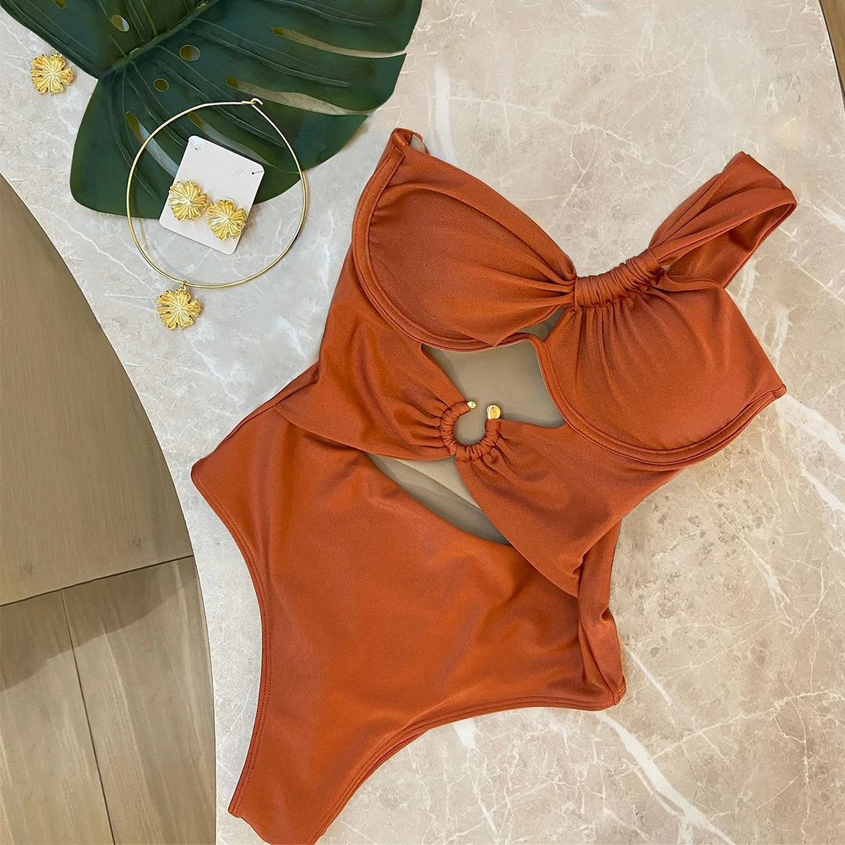 "Katalina" One-Shoulder Swimsuit