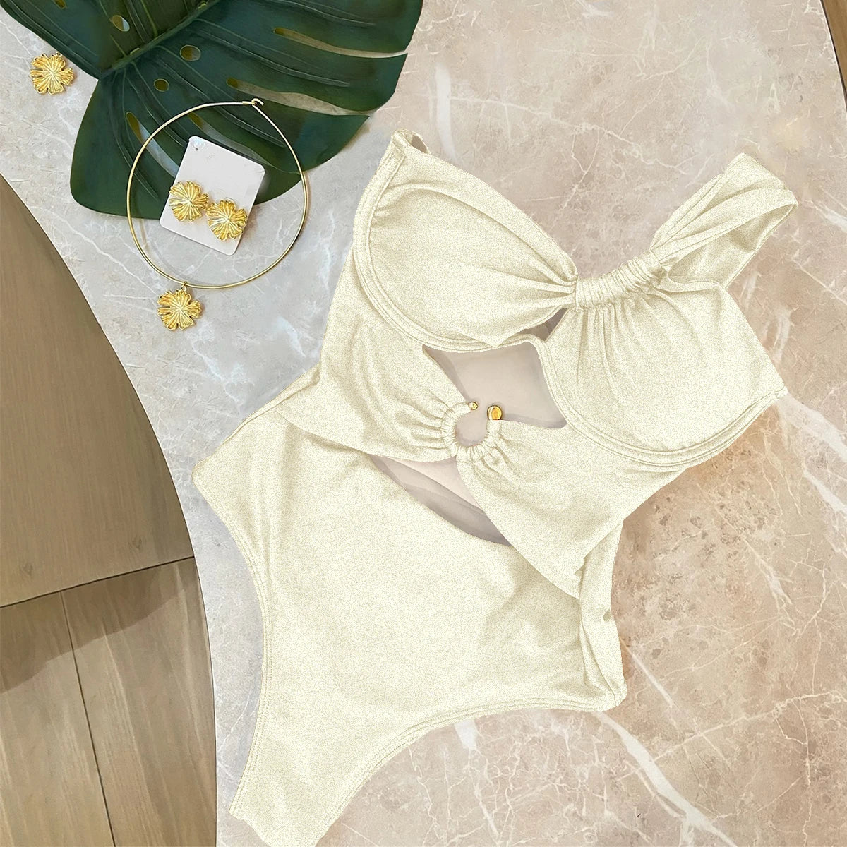 "Katalina" One-Shoulder Swimsuit