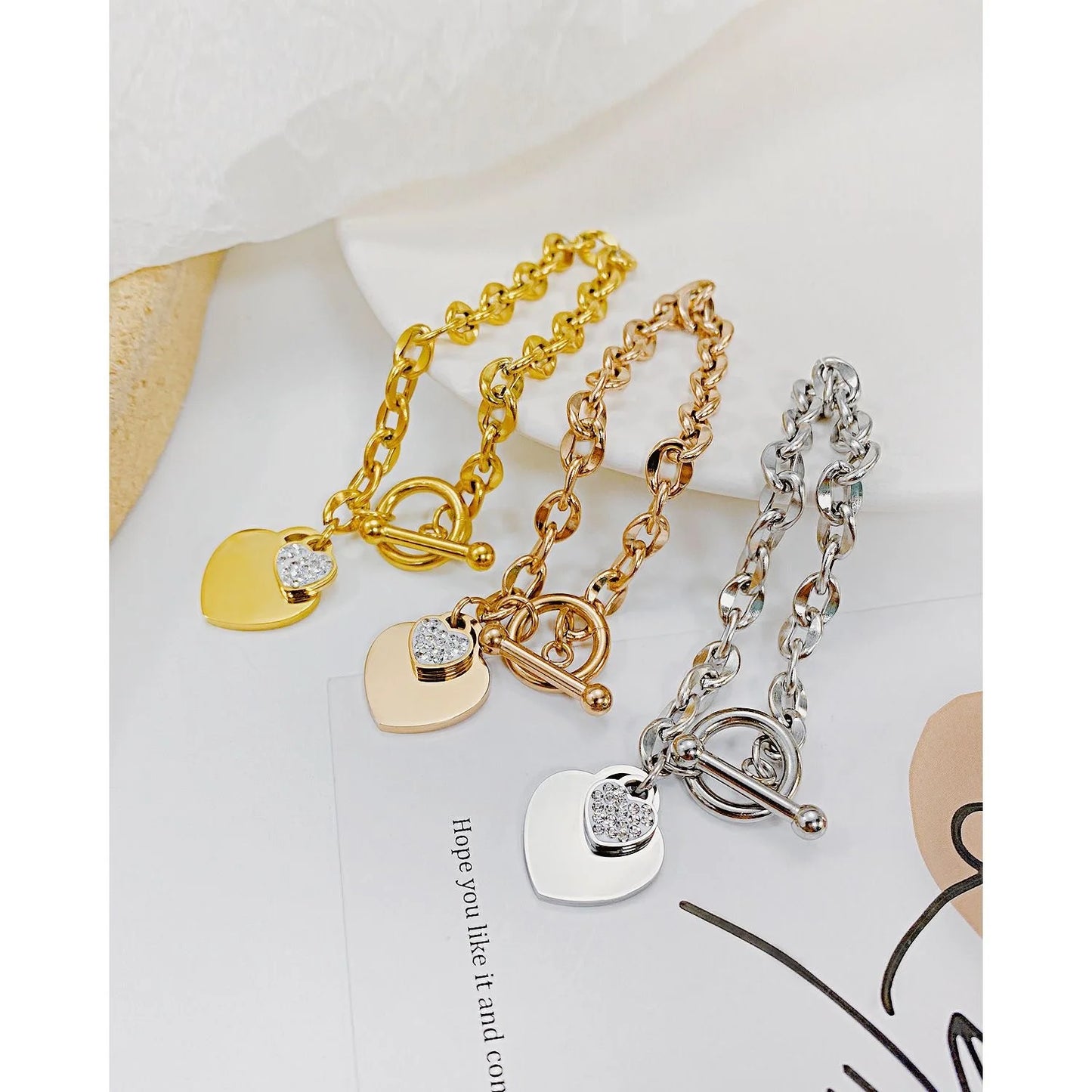 Heart Pendant Bracelet