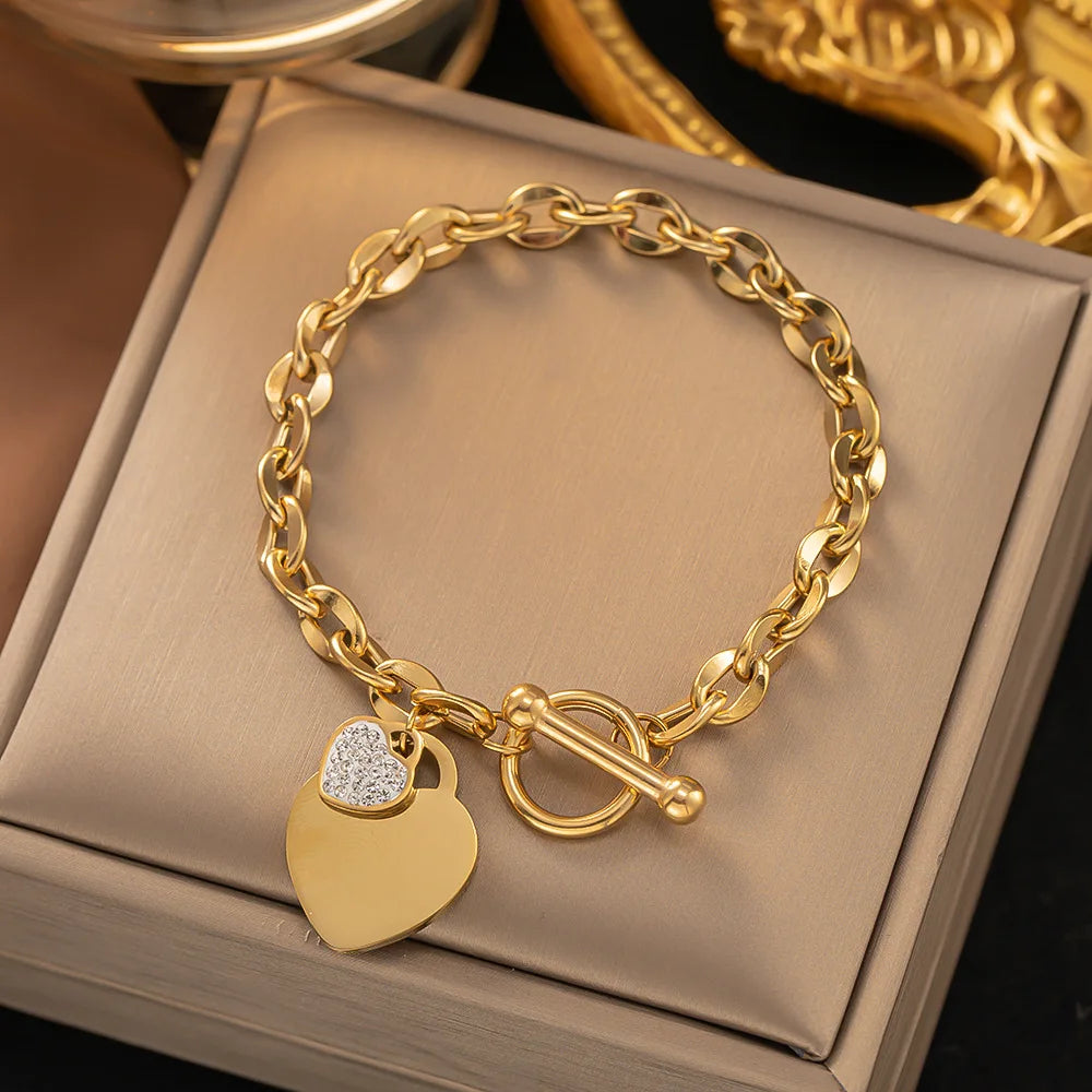 Heart Pendant Bracelet