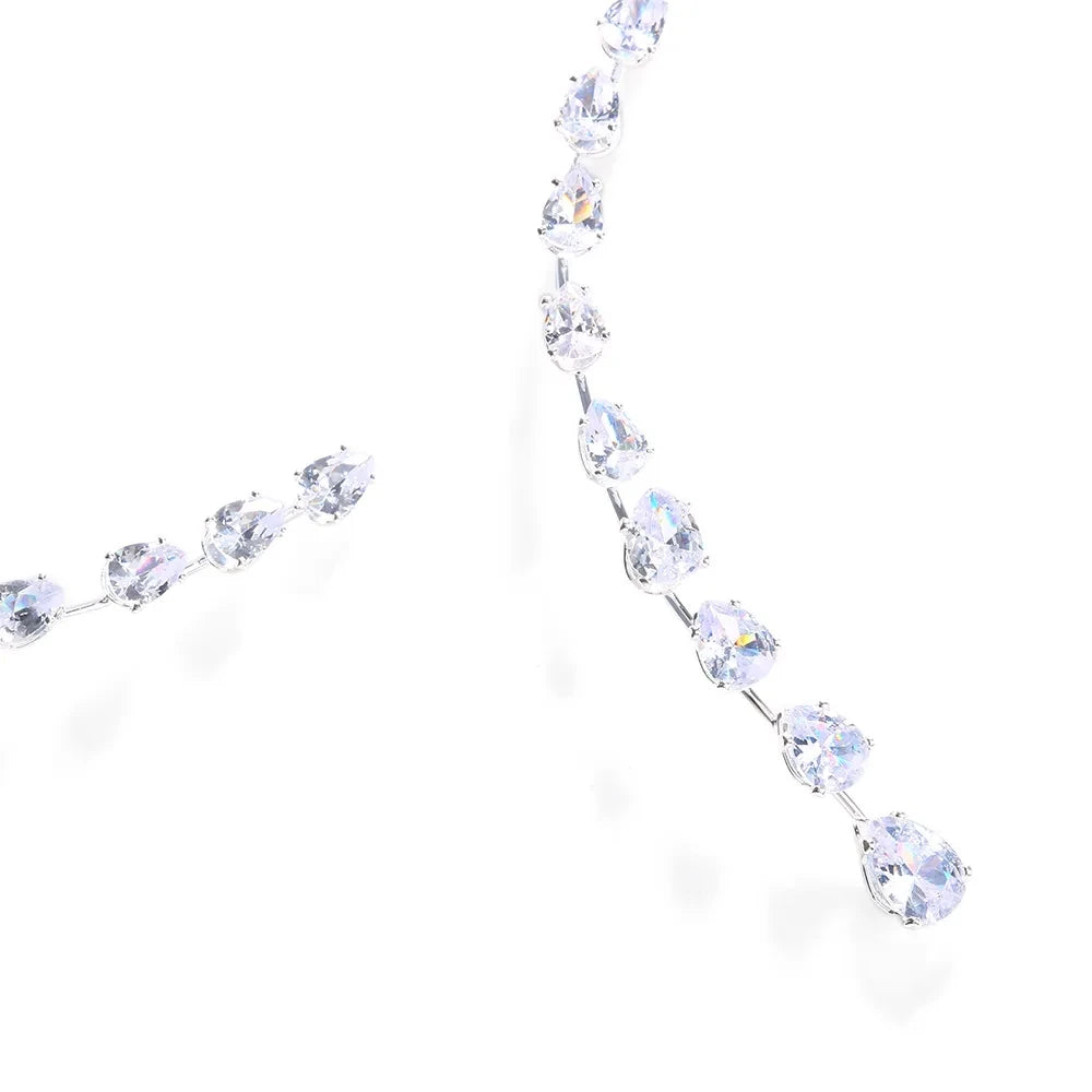 Fashion Zircon Pendant Choker Water Drop. Bridal Jewelry