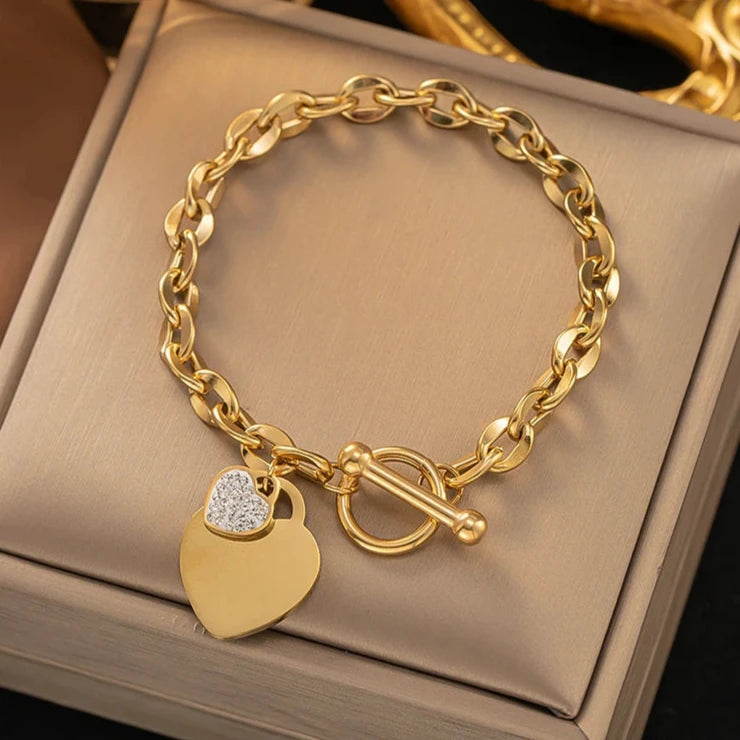 Heart Pendant Bracelet