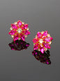 Luxury Rhinestone Flower Button Covers