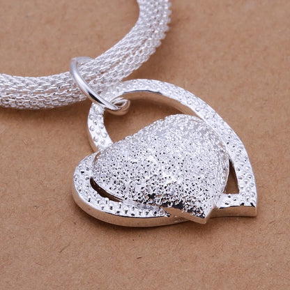 Silver Necklace, Noble Luxury 18 Inches 45cm Jewelry