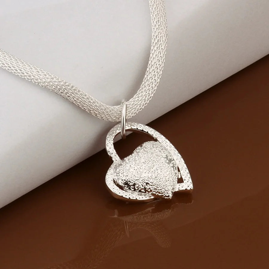 Silver Necklace, Noble Luxury 18 Inches 45cm Jewelry