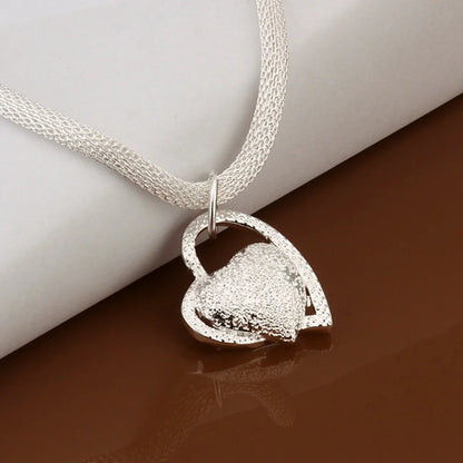 Silver Necklace, Noble Luxury 18 Inches 45cm Jewelry